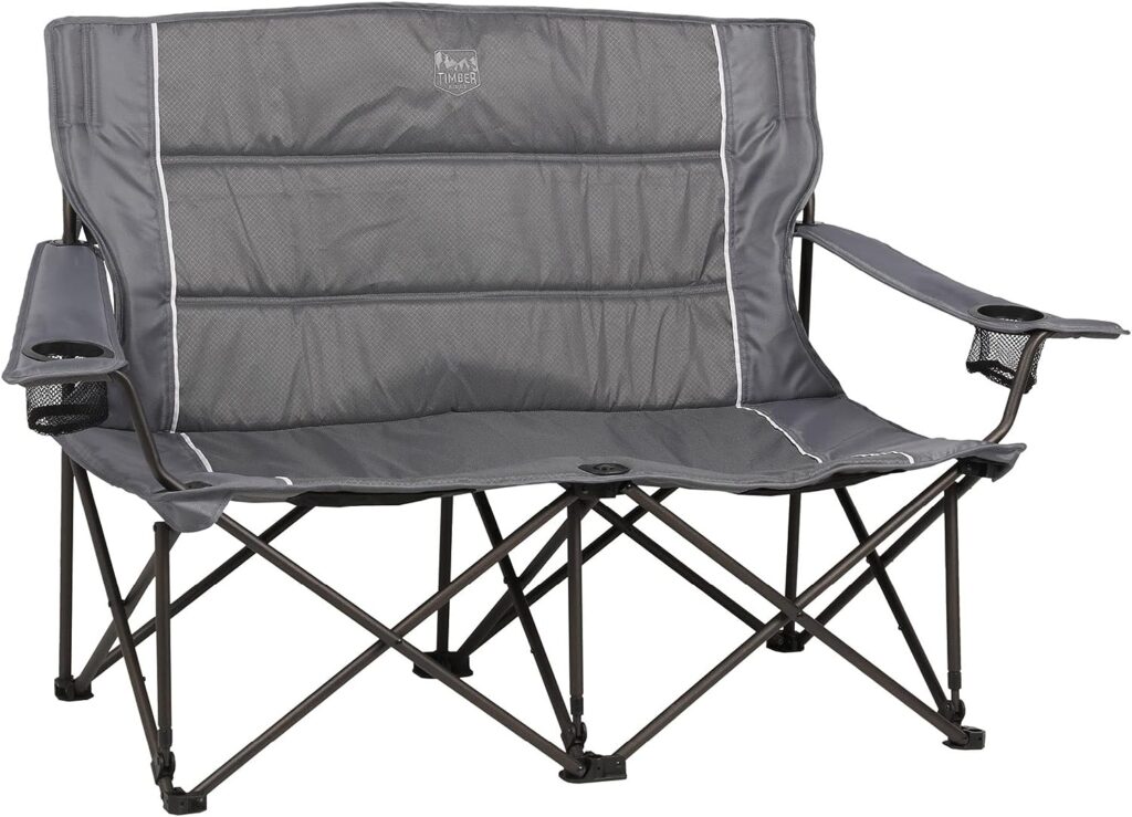 TIMBER RIDGE 2 Person Folding Loveseat Camping Chair